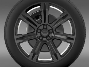 rangerover autobiography black wheel Modèle 3D
