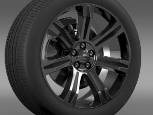 rangerover autobiography black wheel Modèle 3D