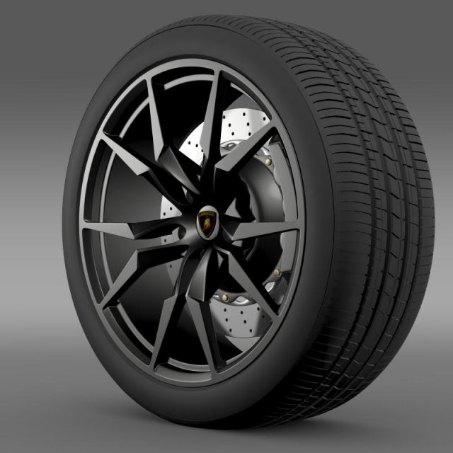 lamborghini aventador50 ae wheel Model 3D .c4d .max .obj .3ds .fbx .stl .blend 