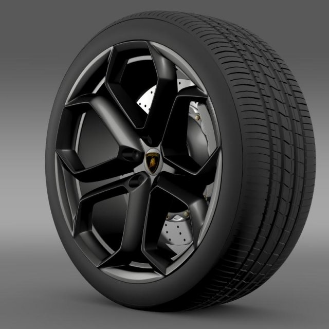 lamborghini aventador wheel 3D-Modell .c4d .max .obj .3ds .fbx .stl .blend 