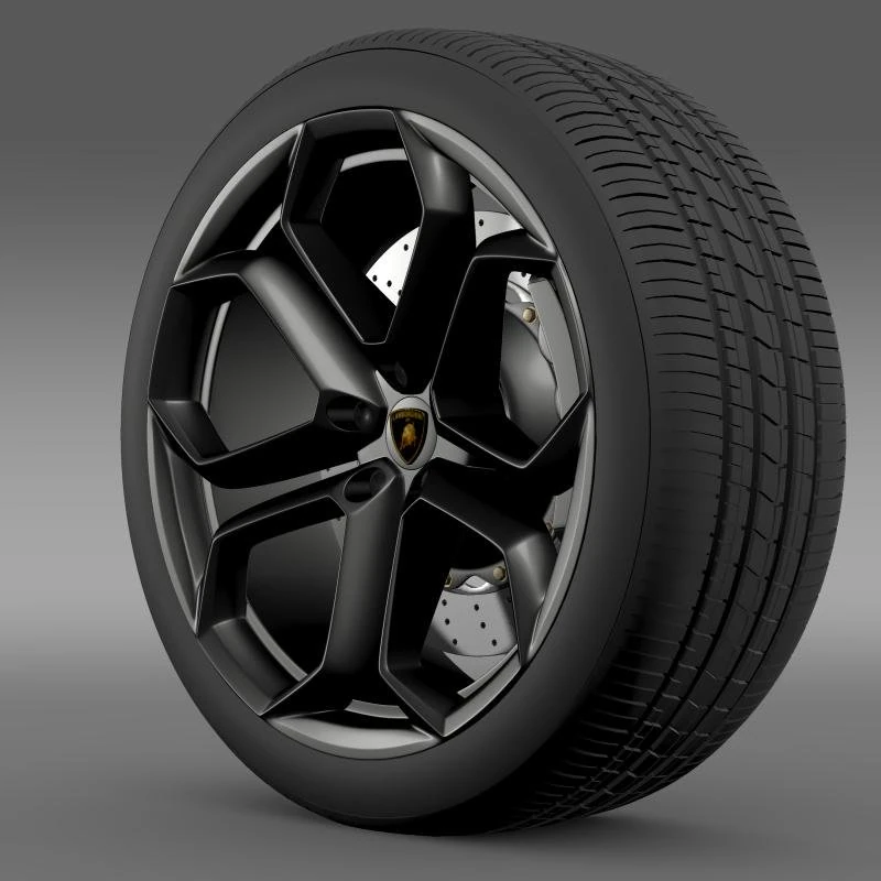 lamborghini aventador wheel 3D Model .c4d .max .obj .3ds .fbx .stl .blend 