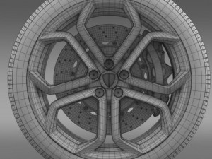 lamborghini aventador wheel 3D-Modell