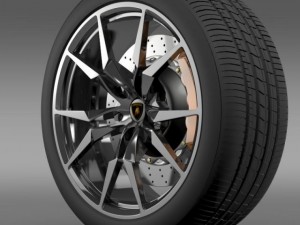 lamborghini aventador roadster wheel 3D Model