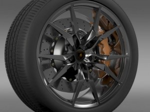 lamborghini aventador roadster wheel Model 3D