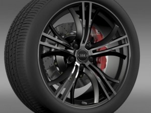 audi r8 v10 exclusive wheel Modelo 3D