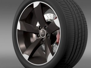 audi r8 spyder wheel 3D Model