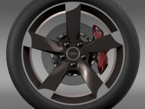 audi r8 spyder wheel 3D Model