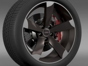 audi r8 spyder wheel 3D Model