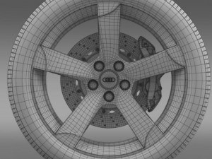 audi r8 spyder wheel 3D Model