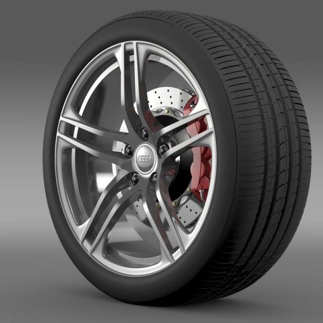 audi r8 gt wheel 3D मॉडल .c4d .max .obj .3ds .fbx .stl .blend 