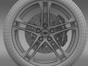 audi r8 gt wheel 3D मॉडल