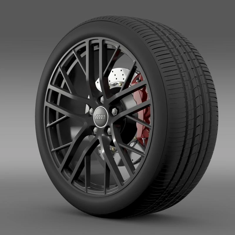audi r8 lmx wheel 2014 3D Model .c4d .max .obj .3ds .fbx .stl .blend