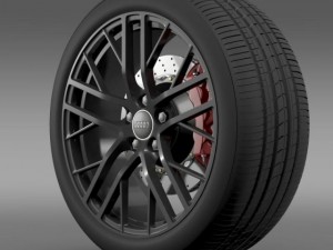 audi r8 lmx wheel 2014 3D Model