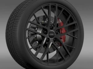 audi r8 lmx wheel 2014 3D Model