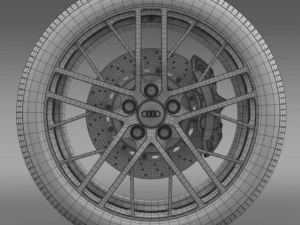 audi r8 lmx wheel 2014 3D Model