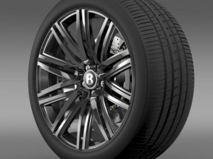 bentley continental gt speed wheel 2014 3D Model