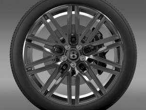 bentley continental gt speed wheel 2014 3D Model