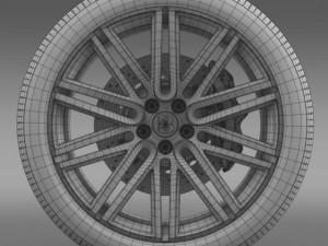 bentley continental gt speed wheel 2014 3D Model