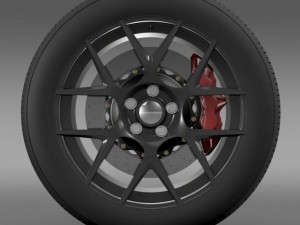 dodge challenger rt shaker wheel 2015 3D Модель