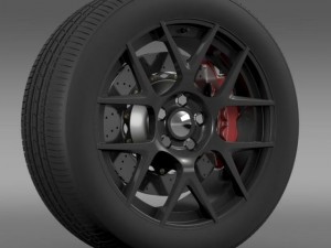 dodge challenger rt shaker wheel 2015 3D Модель