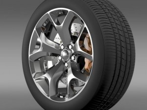 dodge challenger sxt wheel 2015 3D Model