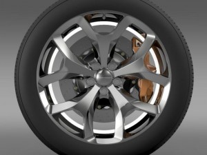 dodge challenger sxt wheel 2015 3D Модель