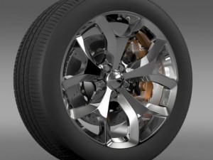dodge challenger sxt wheel 2015 3D Модель