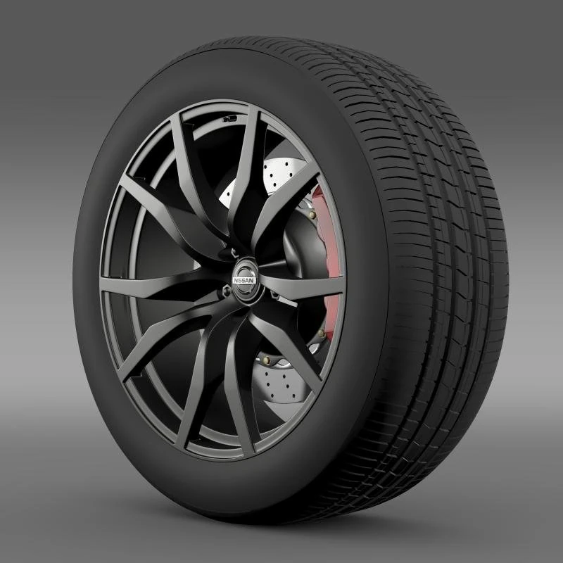 nissan gtr wheel 2015 3D Model .c4d .max .obj .3ds .fbx .stl .blend 