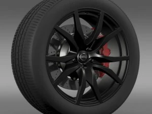 nissan gtr wheel 2015 3D Model