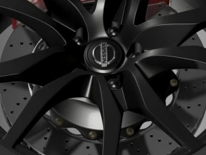 nissan gtr wheel 2015 3D Model