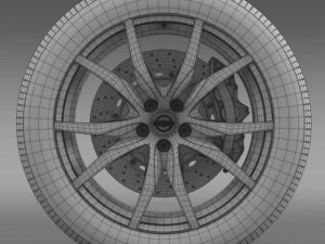 nissan gtr wheel 2015 3D Model