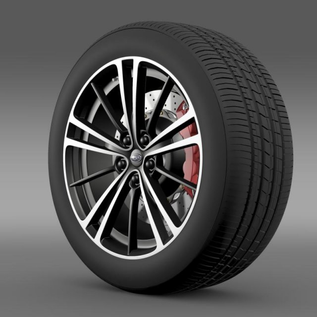 subaru brz wheel 2013 3D Model .c4d .max .obj .3ds .fbx .stl .blend 