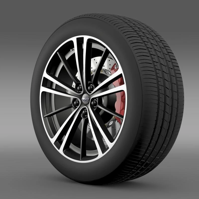 subaru brz wheel 2013 3D Model .c4d .max .obj .3ds .fbx .stl .blend 