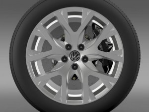 volkswagen crosspolo 2014 wheel 3D Model