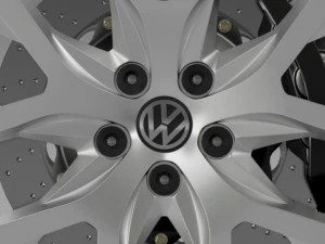 volkswagen crosspolo 2014 wheel 3D Model