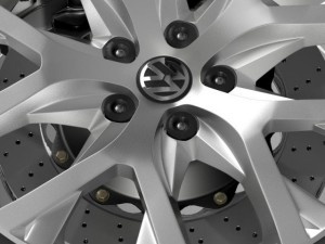 volkswagen crosspolo 2014 wheel 3D Model