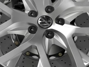 volkswagen crosspolo 2014 wheel 3D Model