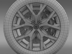 volkswagen crosspolo 2014 wheel 3D Model