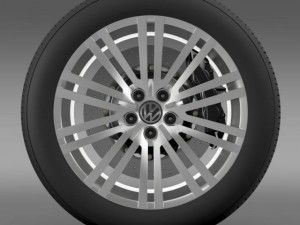 volkswagen polo bluegt wheel 2014 Model 3D