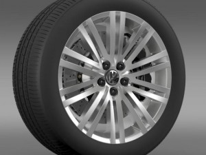 volkswagen polo bluegt wheel 2014 Model 3D