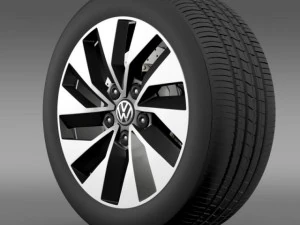 폭스바겐 폴로 블루모션 2014 휠 3D 모델