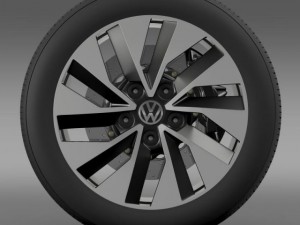 volkswagen polo bluemotion 2014 wheel 3D 模型