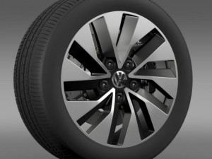 volkswagen polo bluemotion 2014 wheel 3D 模型