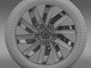 volkswagen polo bluemotion 2014 wheel 3D 模型