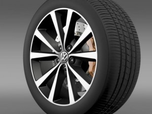 volkswagen polo wheel 2014 3D Model