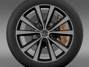 volkswagen polo wheel 2014 Modelo 3D