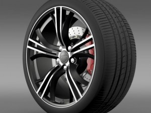 audi r8 exclusive wheel 3D Model