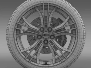 audi r8 exclusive wheel 3D Model