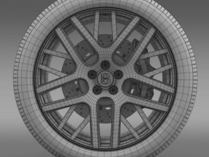 bentley continental gt speed wheel 3D Model