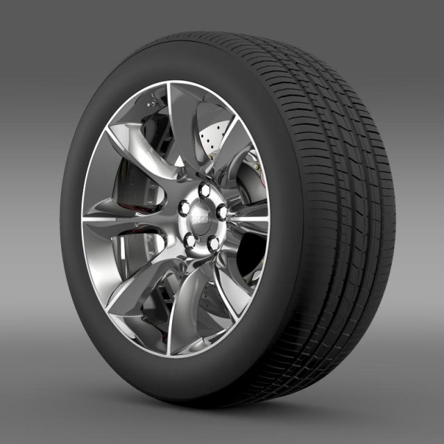 dodge challenger srt wheel Model 3D .c4d .max .obj .3ds .fbx .stl .blend 